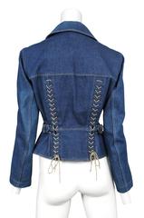 Alaia Denim Lace Up Jacket