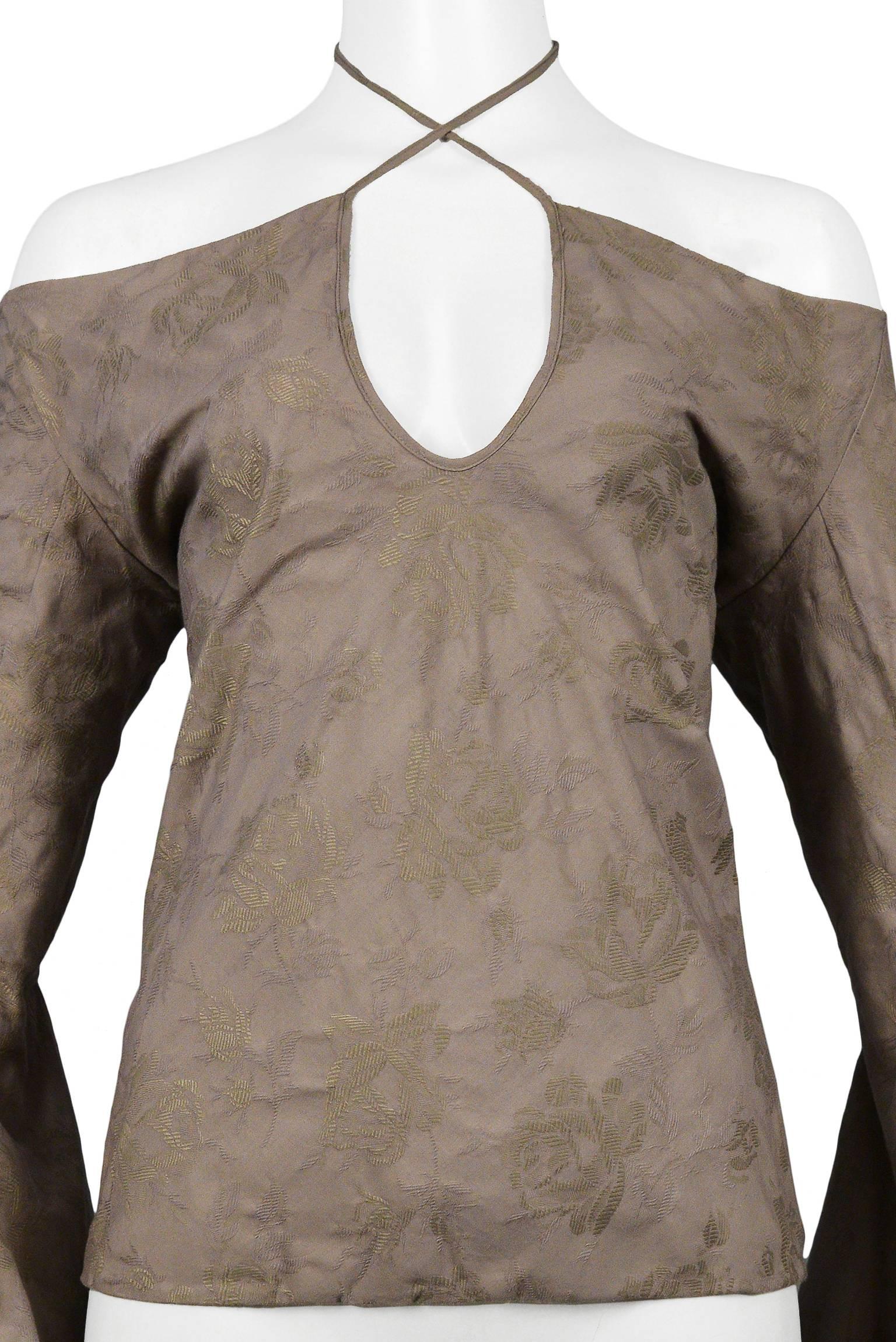 Alexander McQueen Off The Shoulder Ruffle Top 2002 In Excellent Condition In Los Angeles, CA