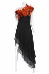 Yves Saint Laurent Ostrich Feather Disco Gown