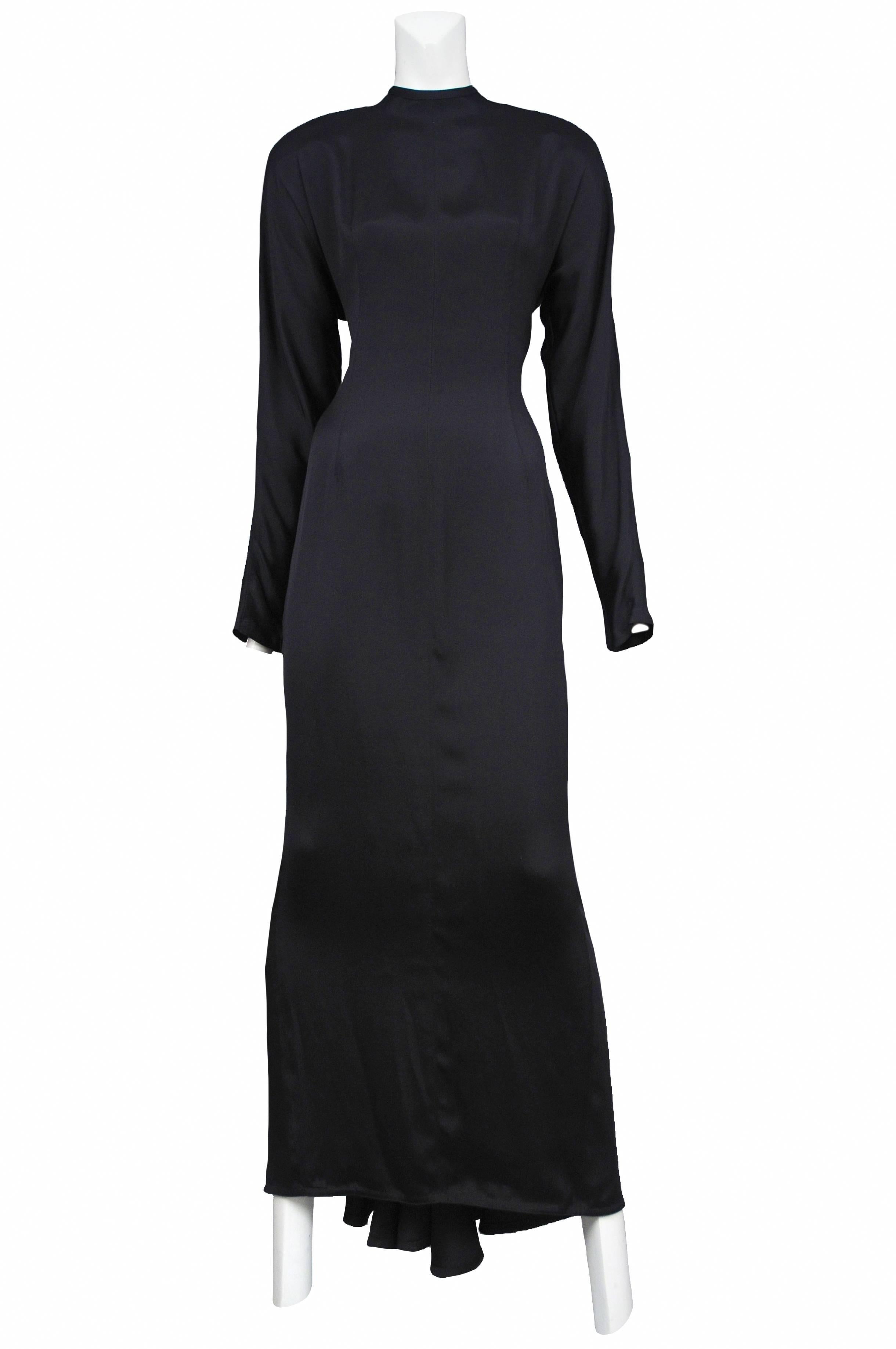 Versace Black Deco Cutout Gown In Excellent Condition In Los Angeles, CA