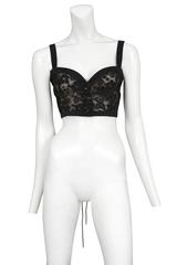 Yves Saint Laurent Black Lace Beaded Bra Top
