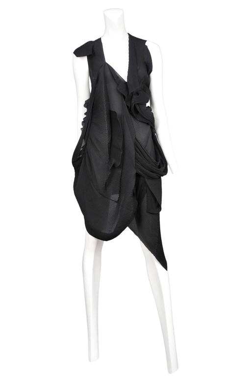 Junya Black Chiffon Drape Dress 2010 at 1stDibs