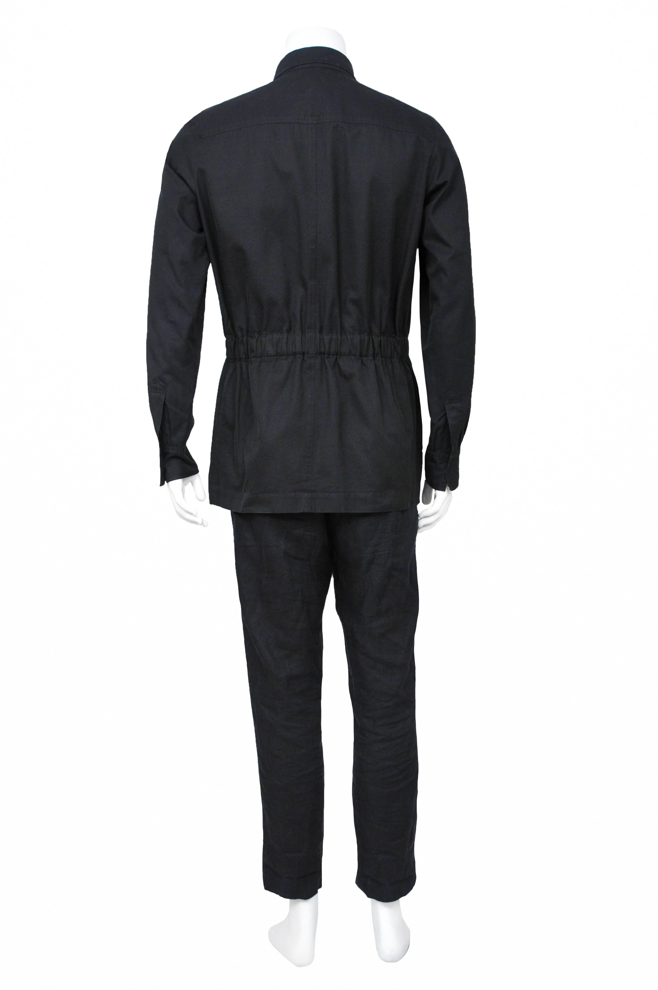 Yves Saint Laurent Black Safari Jacket In Excellent Condition In Los Angeles, CA
