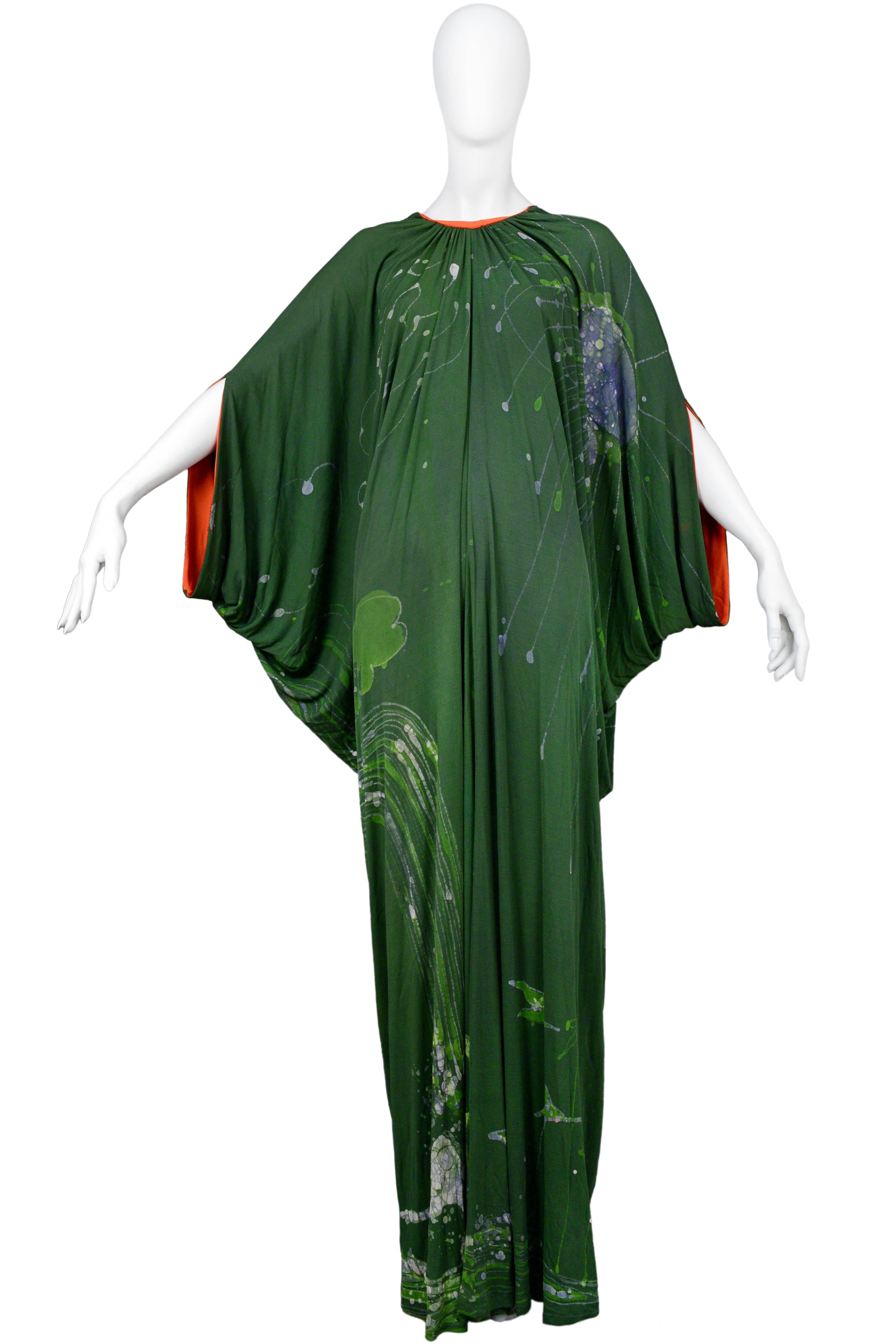 Black Yuki Green Caftan