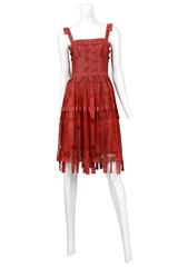 Chloe Burgundy Lace Ribbon Dress