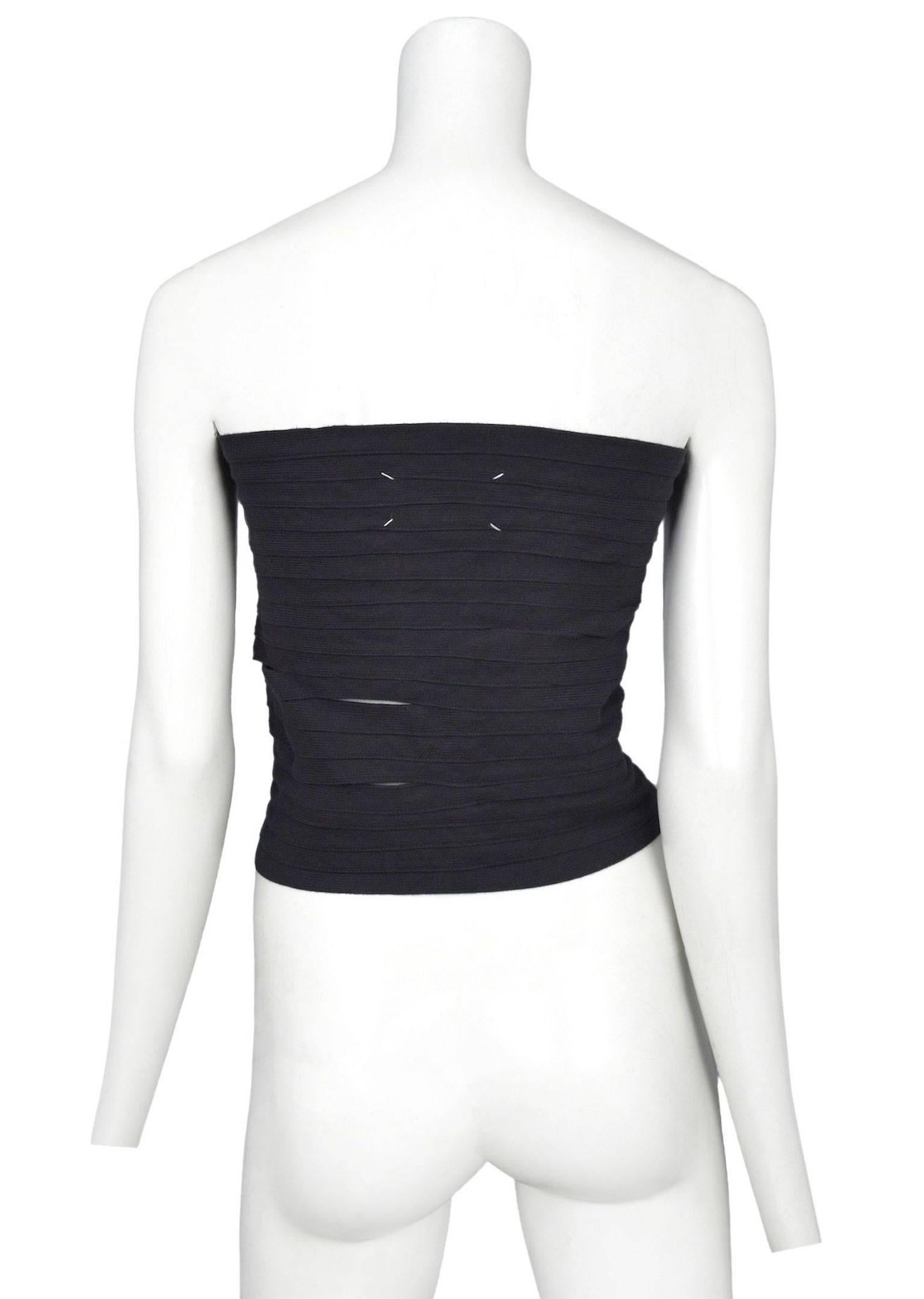 Maison Martin Margiela - Top noir à lacets 2003 Excellent état à Los Angeles, CA