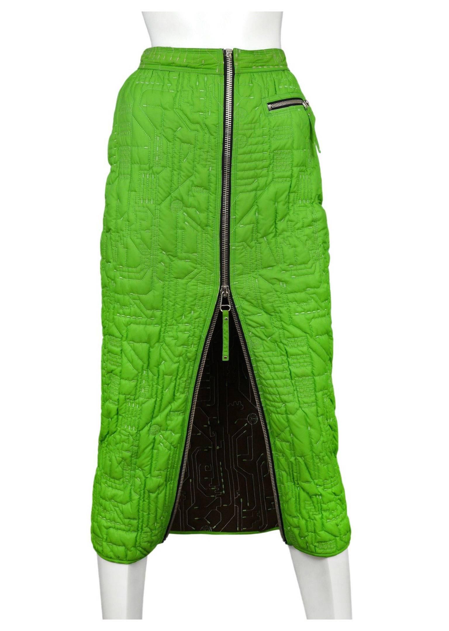 JeanPaul Gaultier Neon Green Quilted Ensemble 1995  In Excellent Condition In Los Angeles, CA
