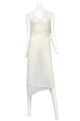 Martin Margiela Ivory Chiffon Wrap Dress