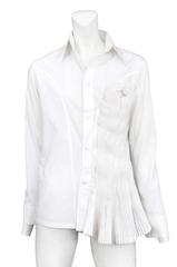 Yohji White Accordion Pleat Blouse 2005