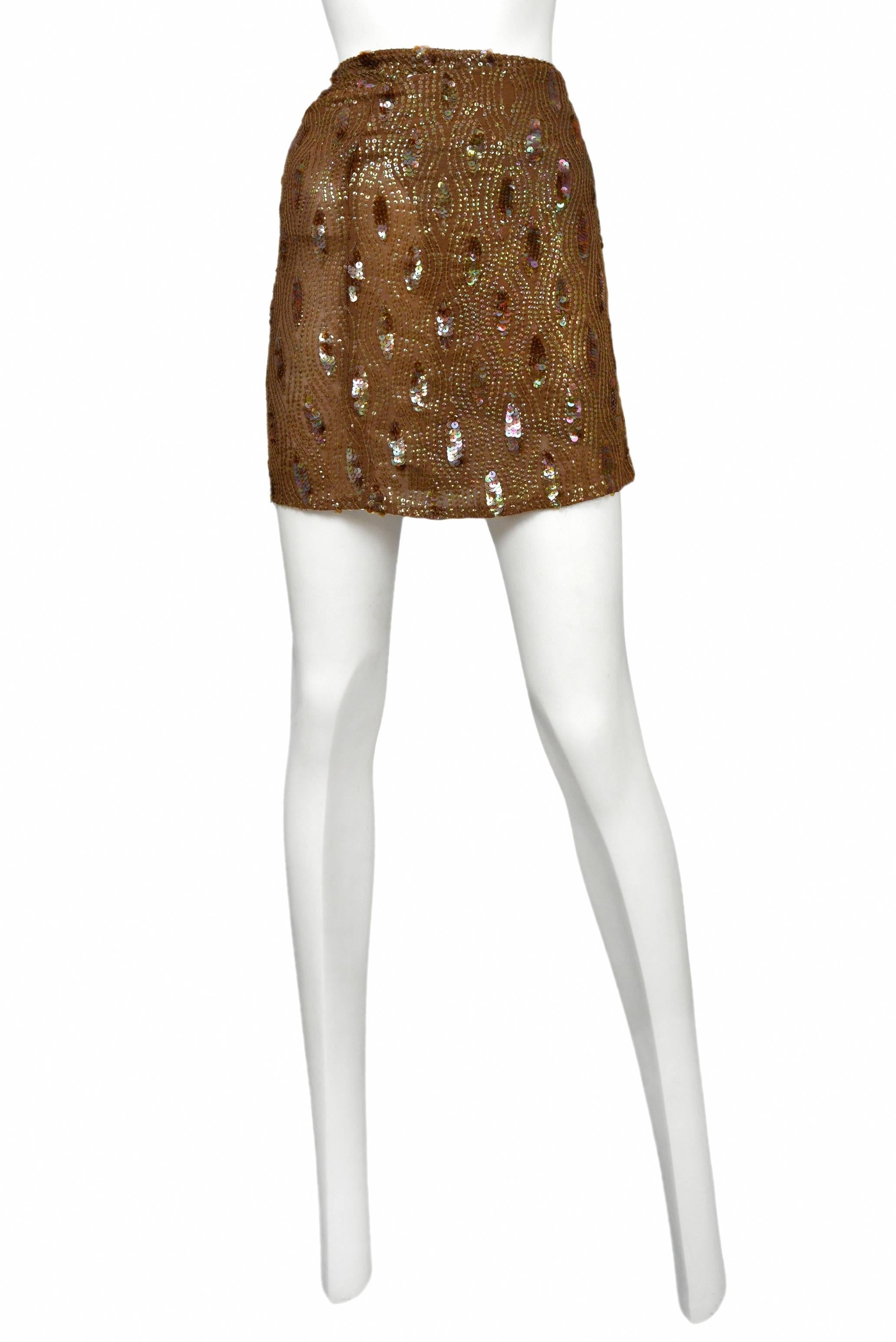 Women's Ann Demeulemeester Brown Sequin Ensemble