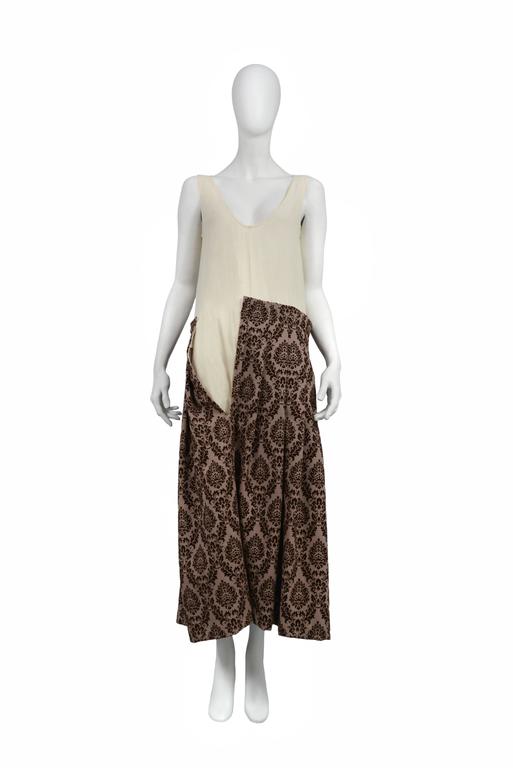 Comme des Garcons Muslin and Brown Velvet Gown 1996 at 1stDibs | brown ...