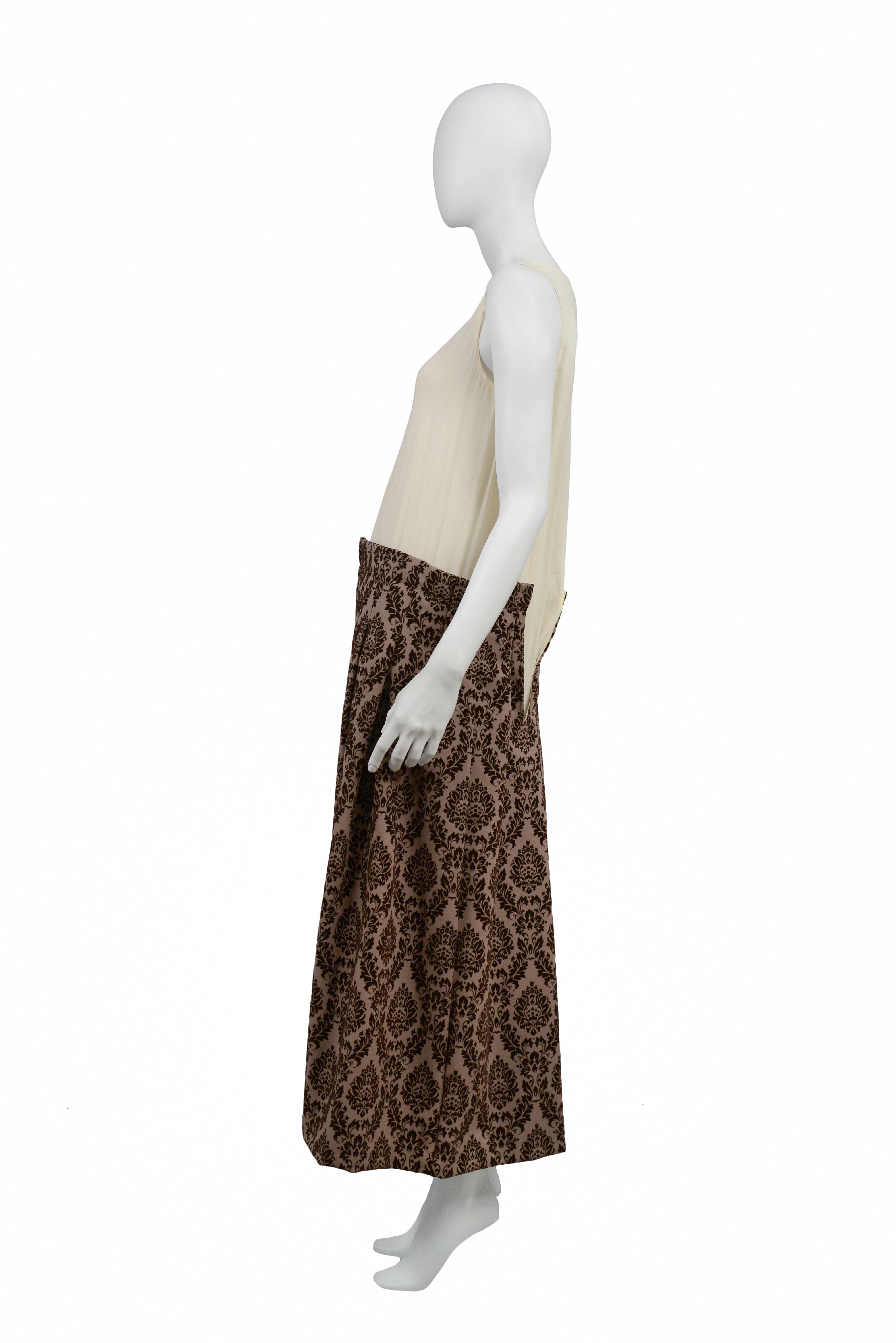 brown muslin dress