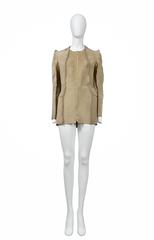 Martin Margiela Tan Suede Flat Pattern Coat 1998
