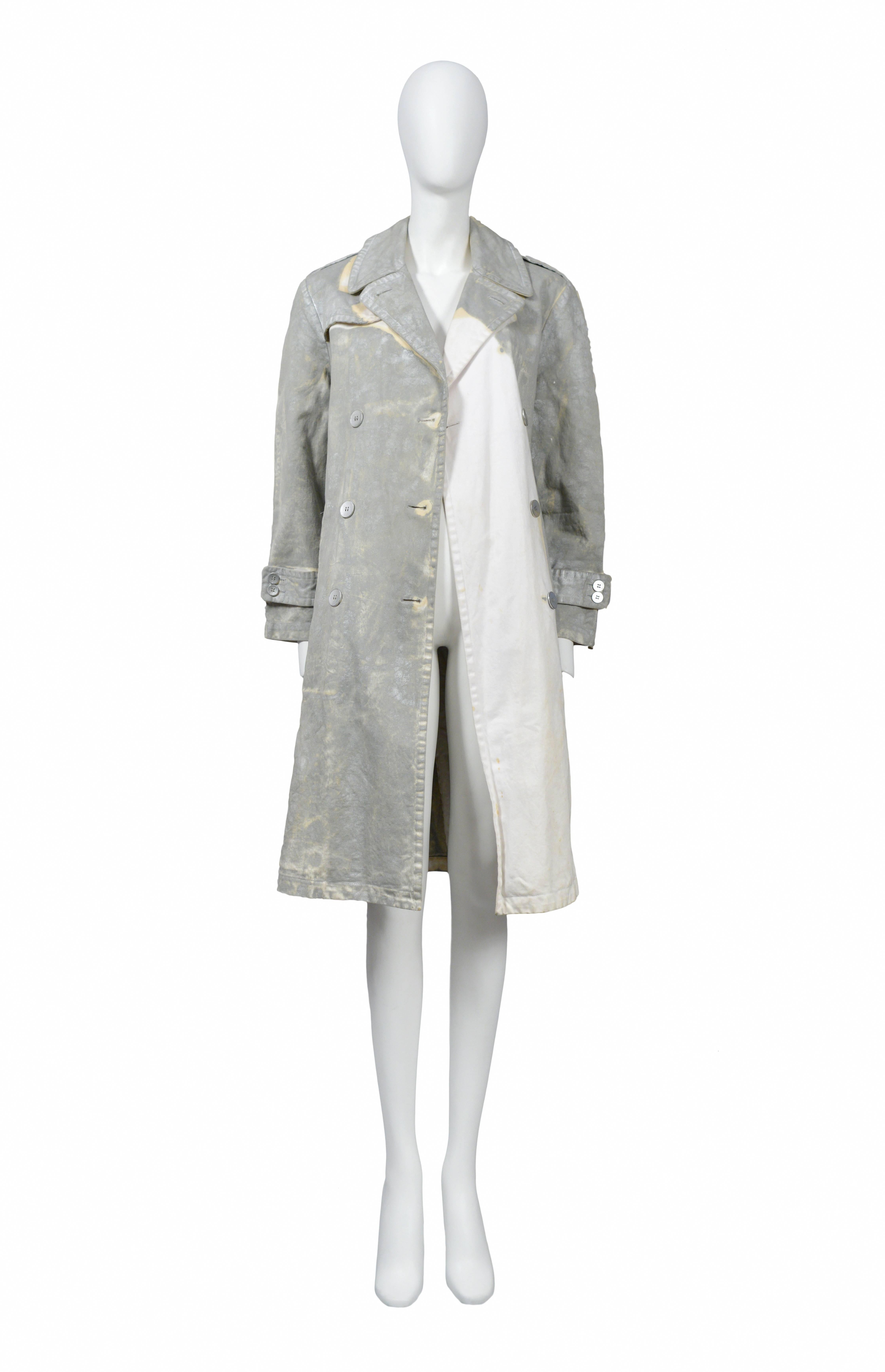 Women's Martin Margiela Silver Painted Trench