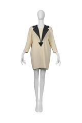 Pierre Cardin Couture Cream Wool Dress