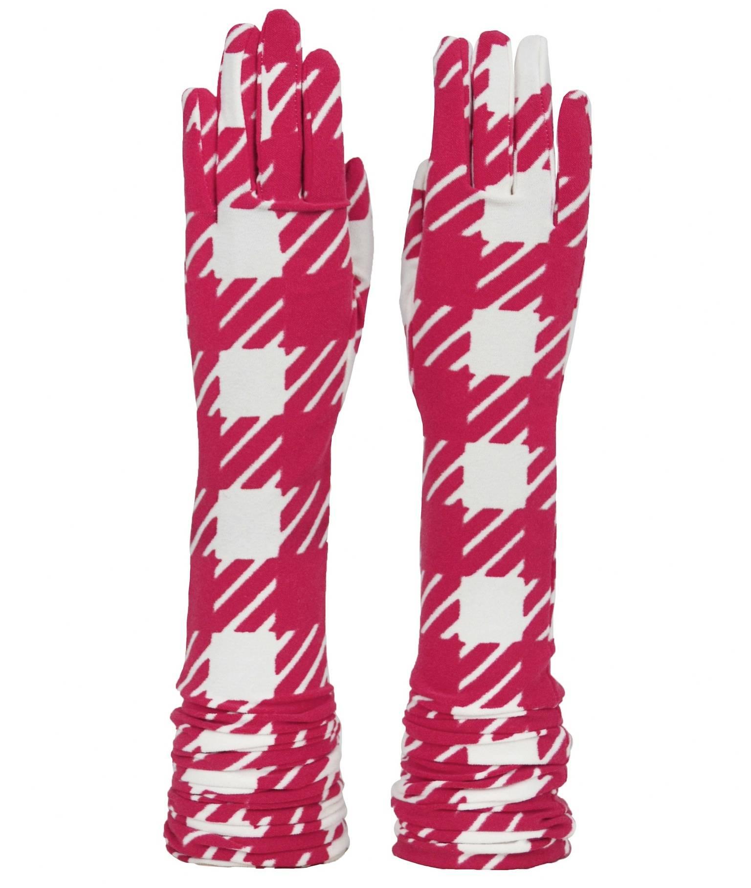 Alaia - Gants à imprimé tati rouge