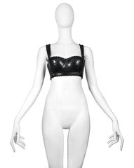 Alaia Black Leather Bra 1993