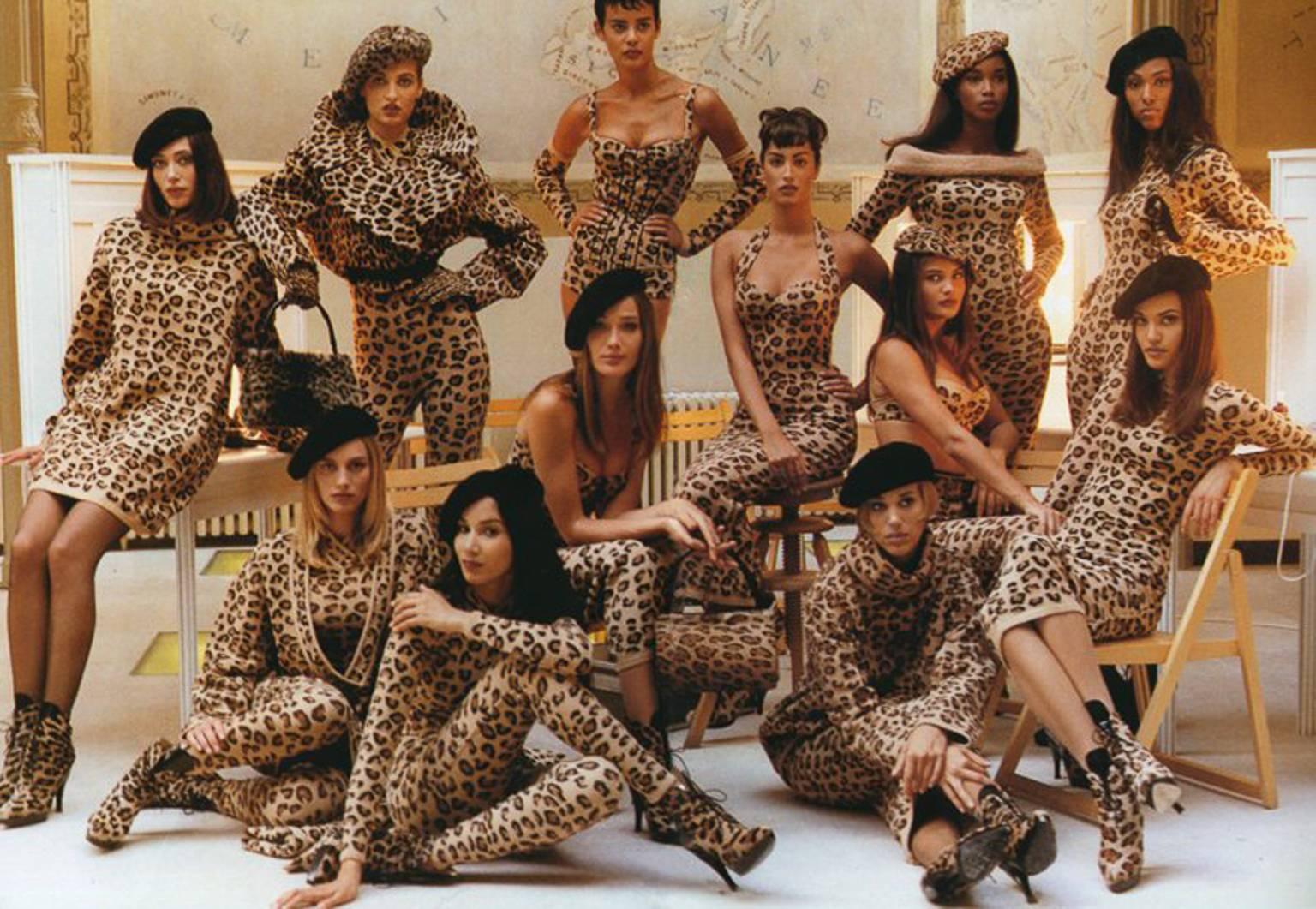 Women's Iconic Alaia Leopard Dress 1991-1992