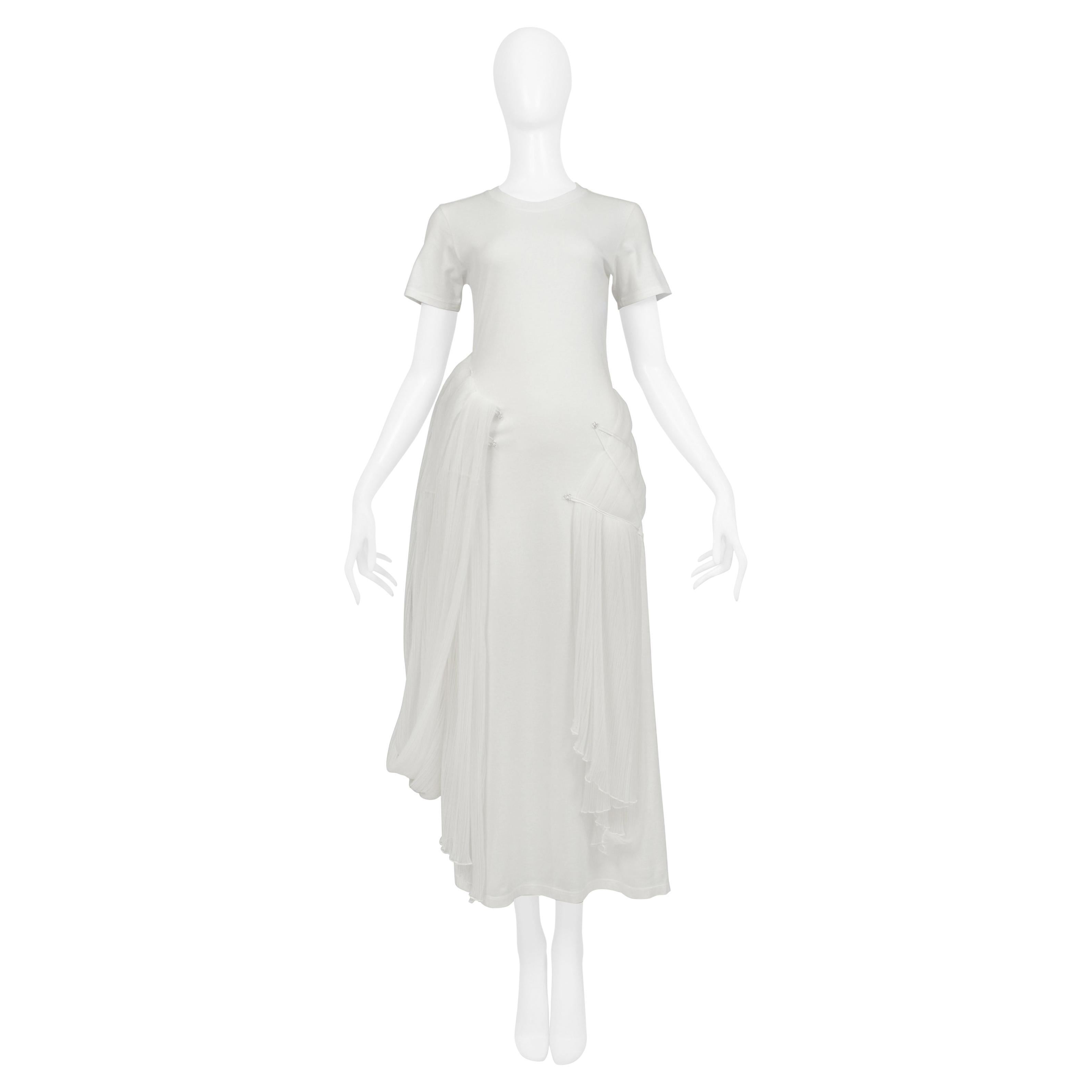 Issey Miyake Iconic White Goddess Concept Dress 2003 For Sale