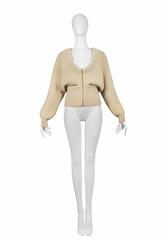 Alaia Off White Zipper Cardigan 1985