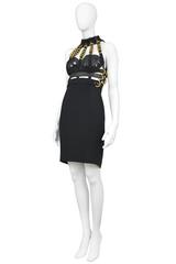 Versace Black Bondage Dress 1992 at 