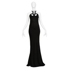 Robe de soirée noire Sophia Kokosalaki avec corsage complexe 2008