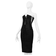 Dolce & Gabbana Black Strapless Corset Dress 2002