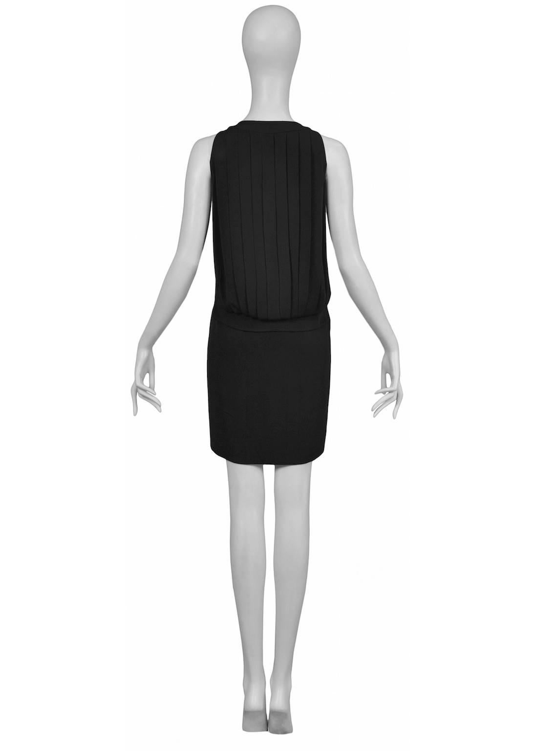 Women's Chanel Classic Pleated Black Dress