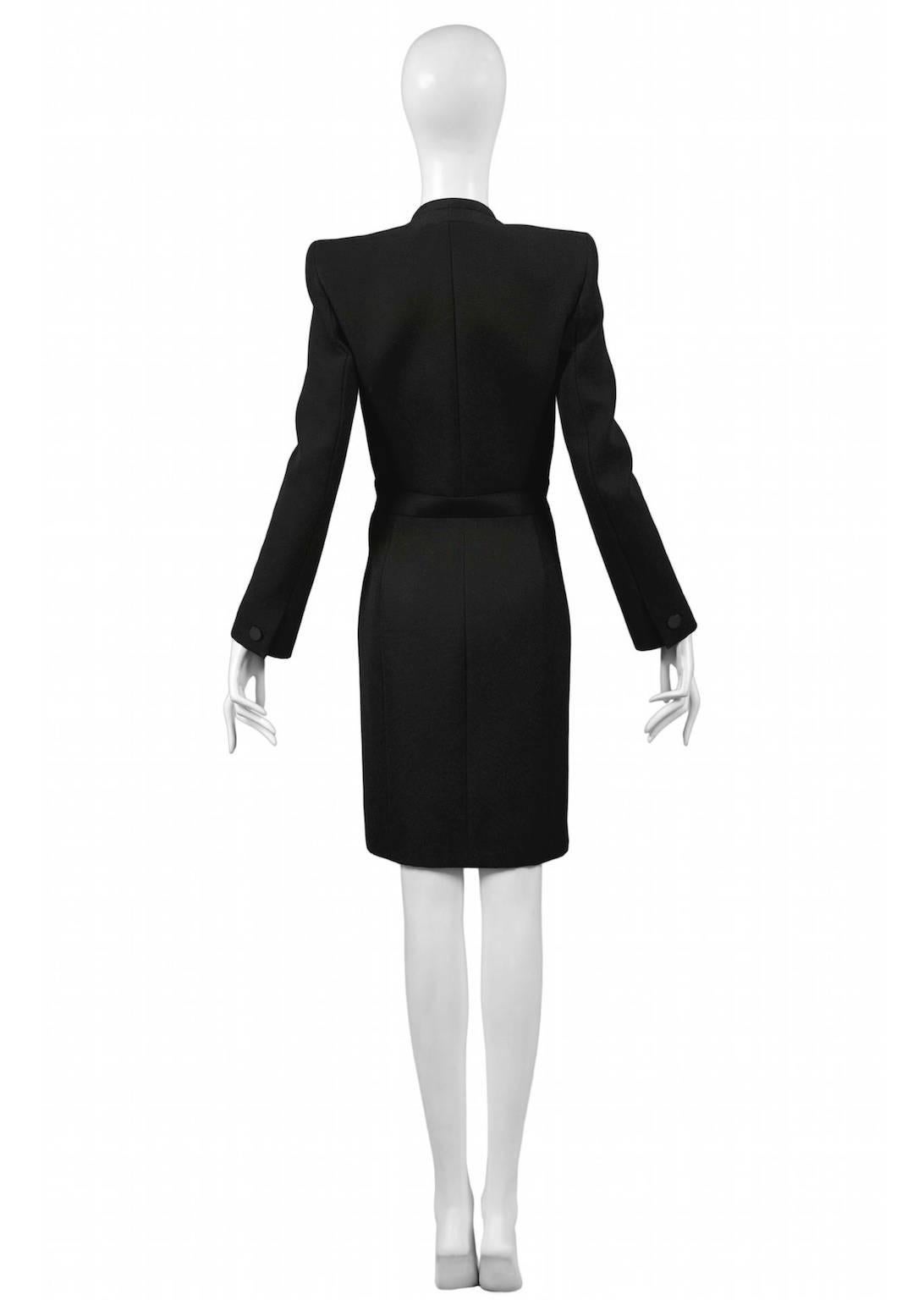 Balenciaga Black Drape Coat  In Excellent Condition For Sale In Los Angeles, CA