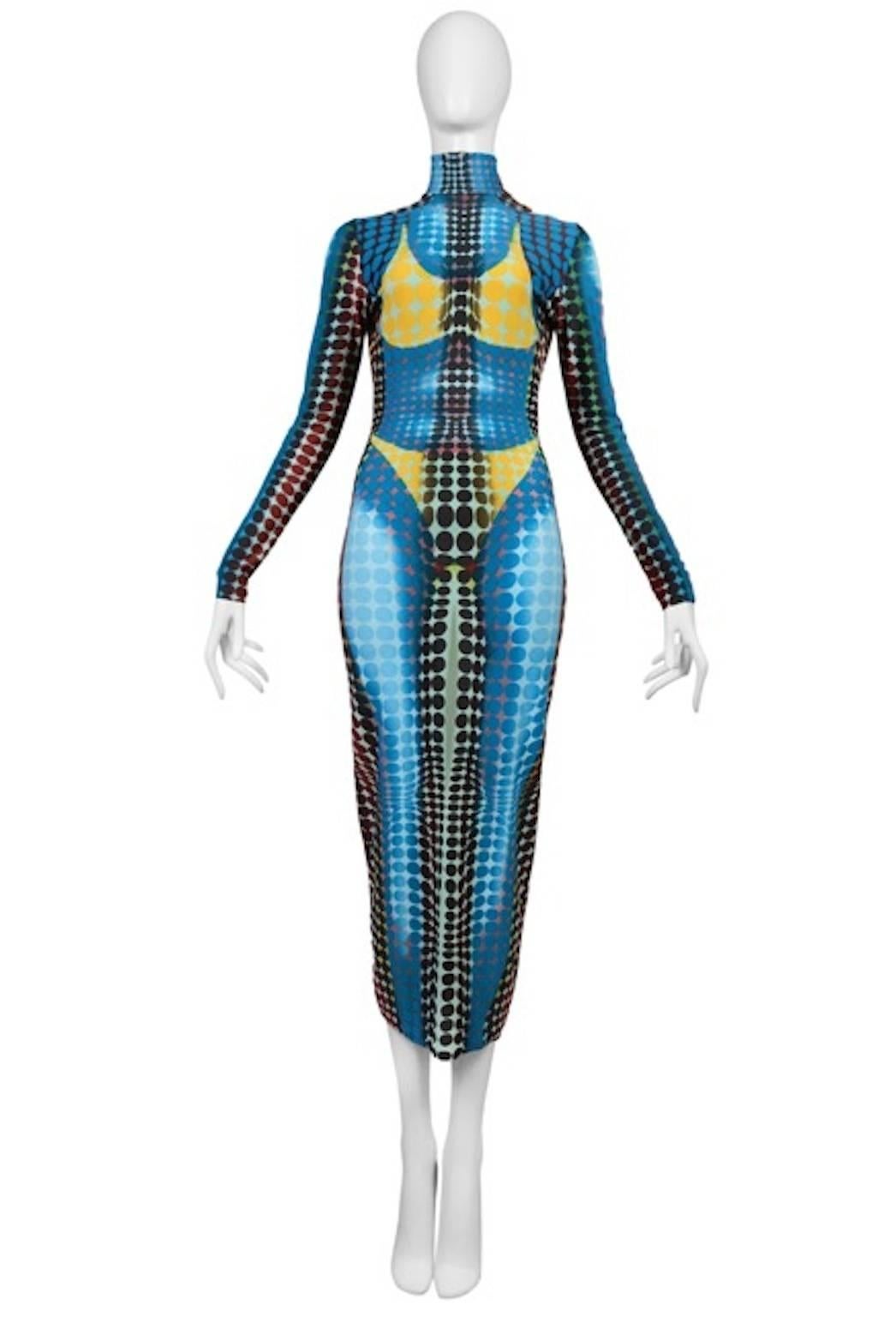 Blue Jean Paul Gaulter Iconic Dot Tech Dress 1995
