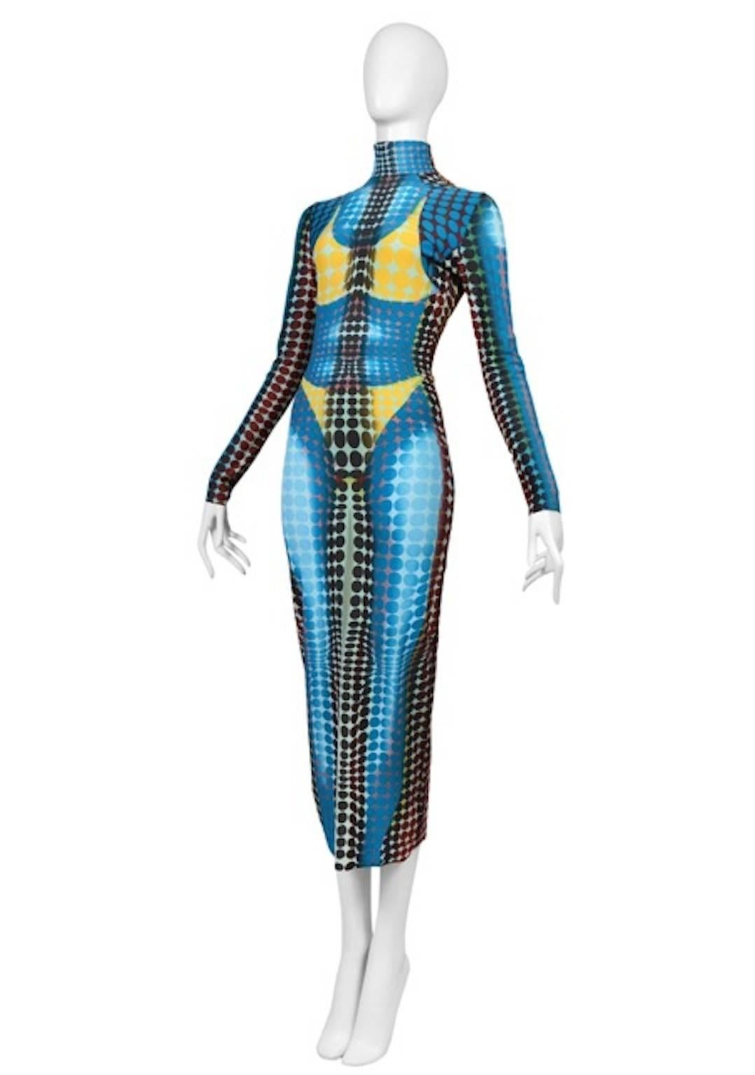 Women's Jean Paul Gaulter Iconic Dot Tech Dress 1995