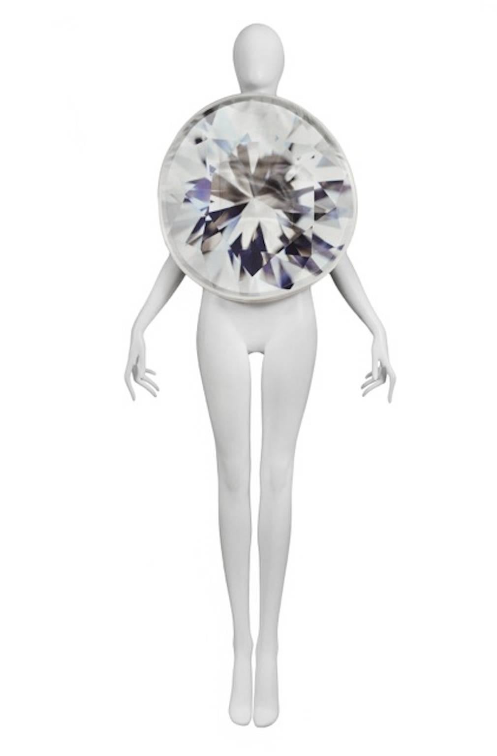 Vintage Maison Martin Margiela Artisanal Diamond Circle Top. Runway piece from the Spring / Summer 2009 Collection.