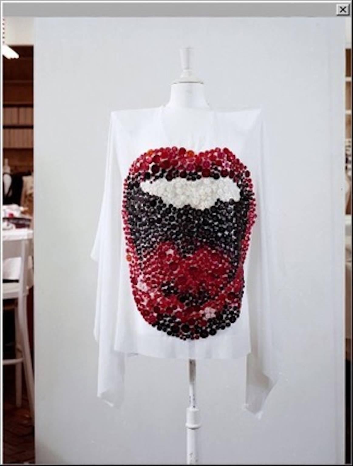 Maison Martin Margiela Artisanal Button Mouth Top 2008 In Excellent Condition In Los Angeles, CA