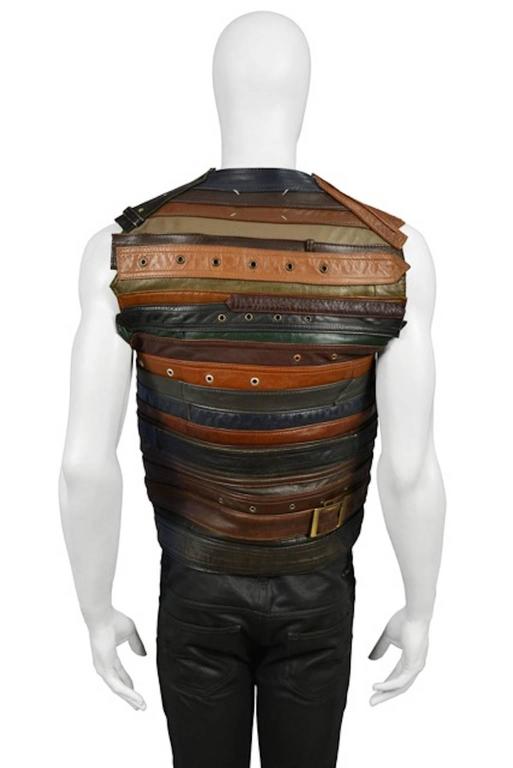 Maison Martin Margiela Artisanal Leather Belt Vest 2006 at 1stDibs