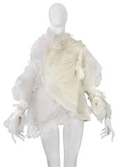 Maison Martin Margiela Artisanal White Tulle Ruffle Jacket