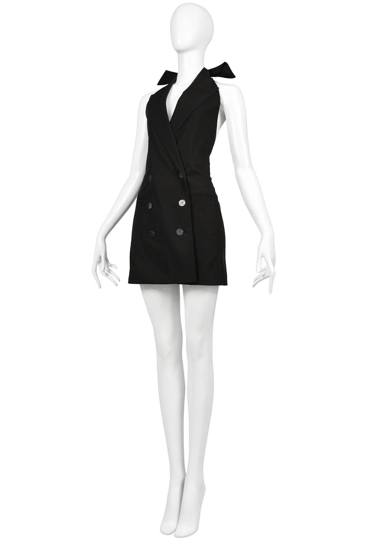 Black Jean Paul Gaultier Tuxedo Mini Dress