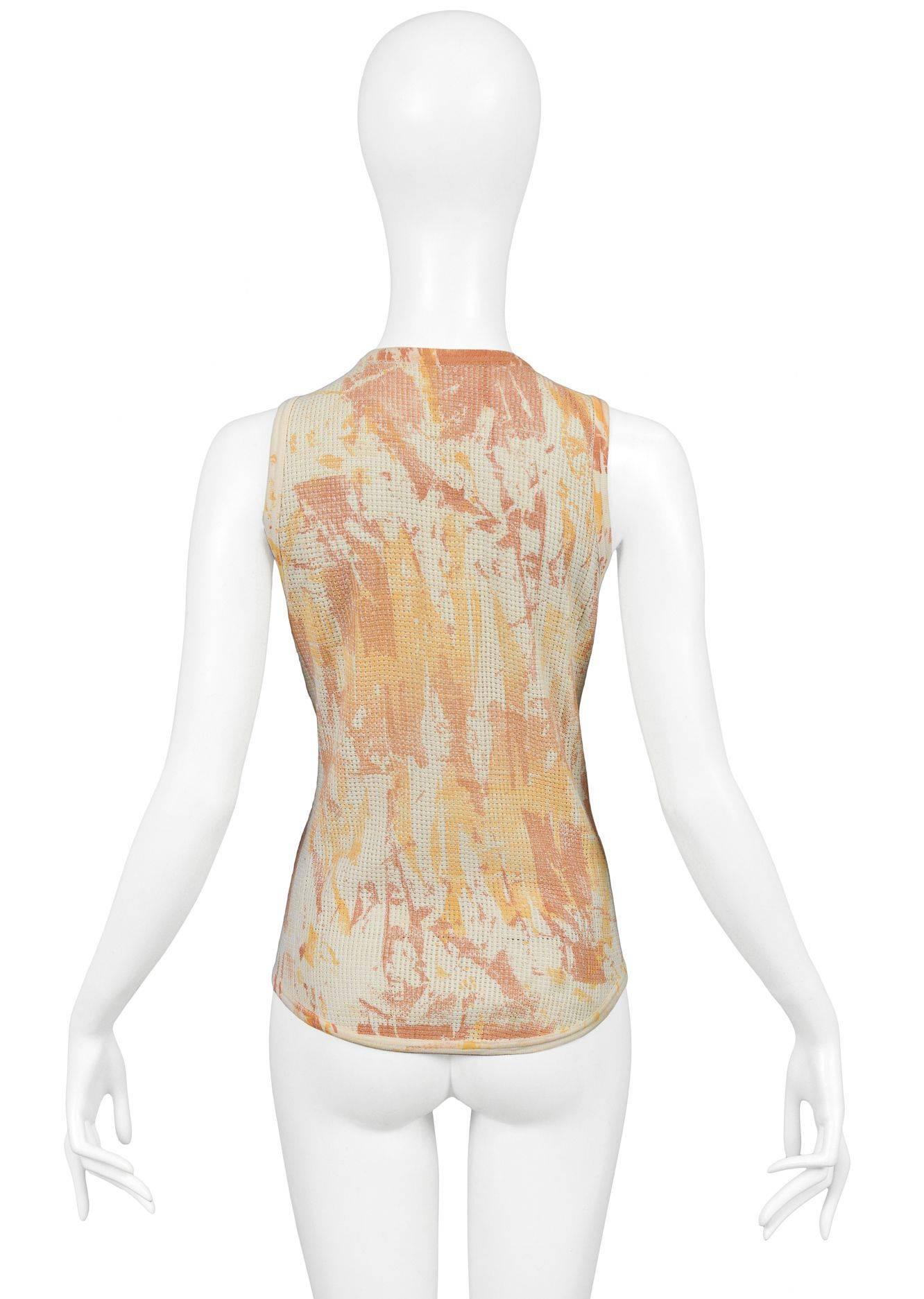 Beige Vivienne Westwood Rare Abstract Paint Top