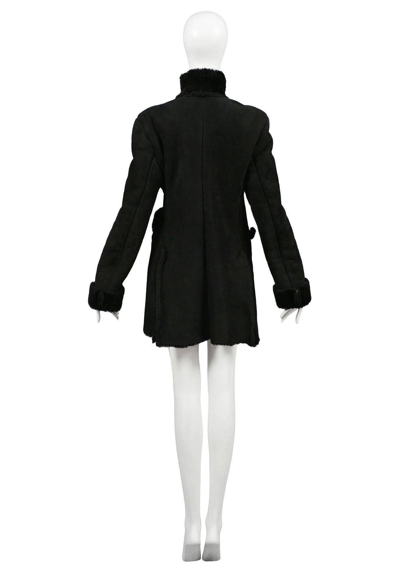 Women's or Men's Vivienne Westwood Black Shearling Coat For Sale