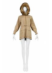 Yves Saint Laurent Safari Jacket & Fur Trim Hood