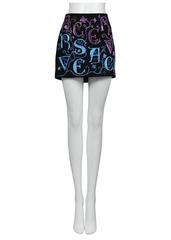 Versace Atelier Black Embellished Mini Skirt