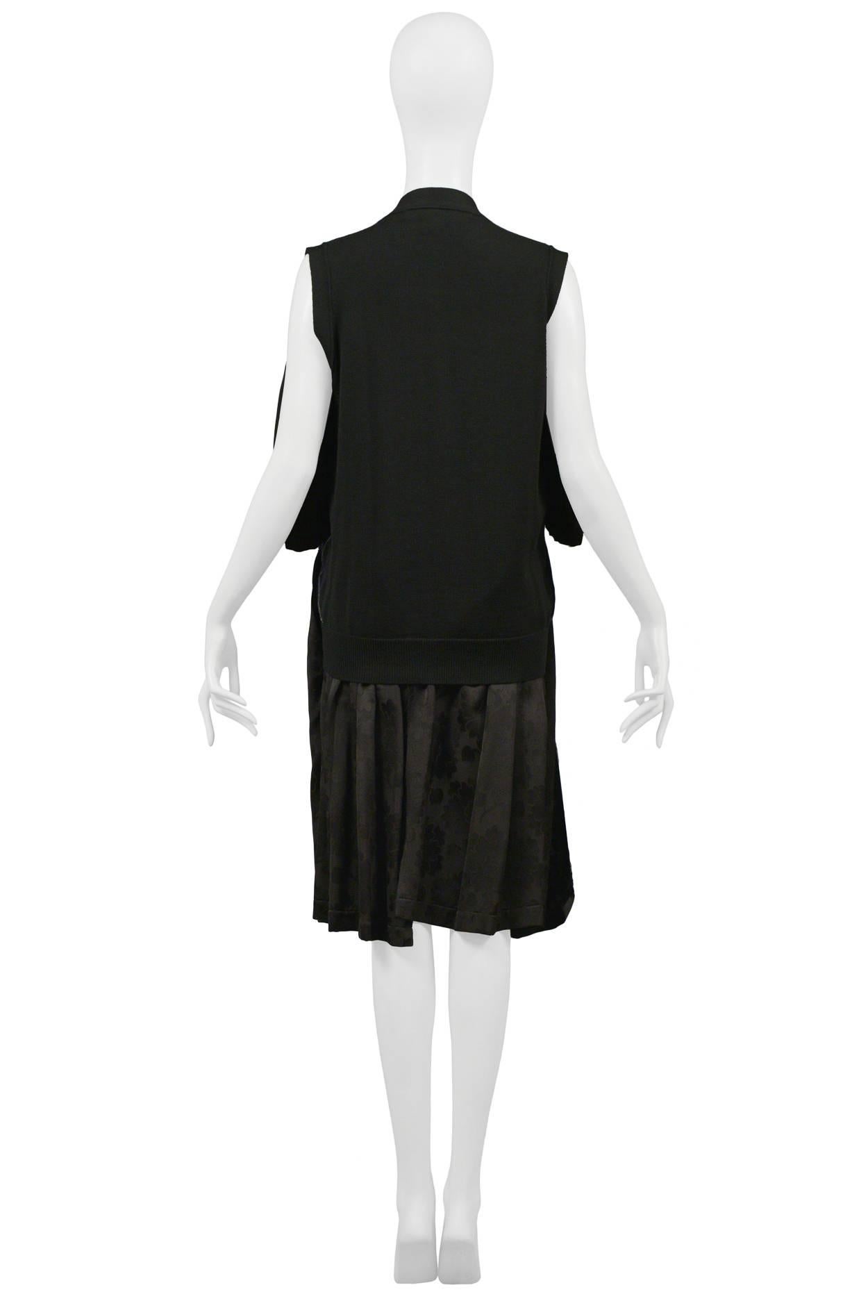 Comme des Garcons Argyle-Pullover mit angehängtem Kleid 2006 (Schwarz) im Angebot