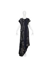 Comme des Garcons Navy Batik Linen Dress 1984