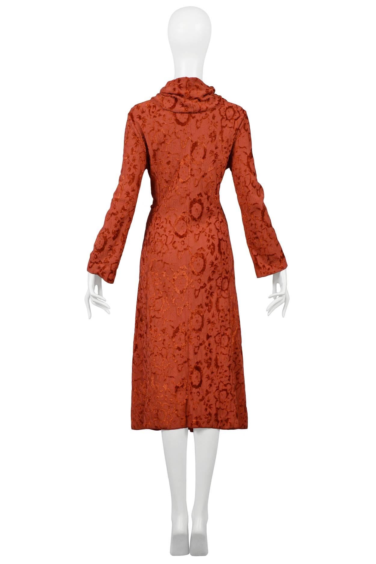 Comme des Garcons Red Devore Knot Dress 1993 1