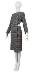 Comme des Garcons Houndstooth Cut Out Dress 1986