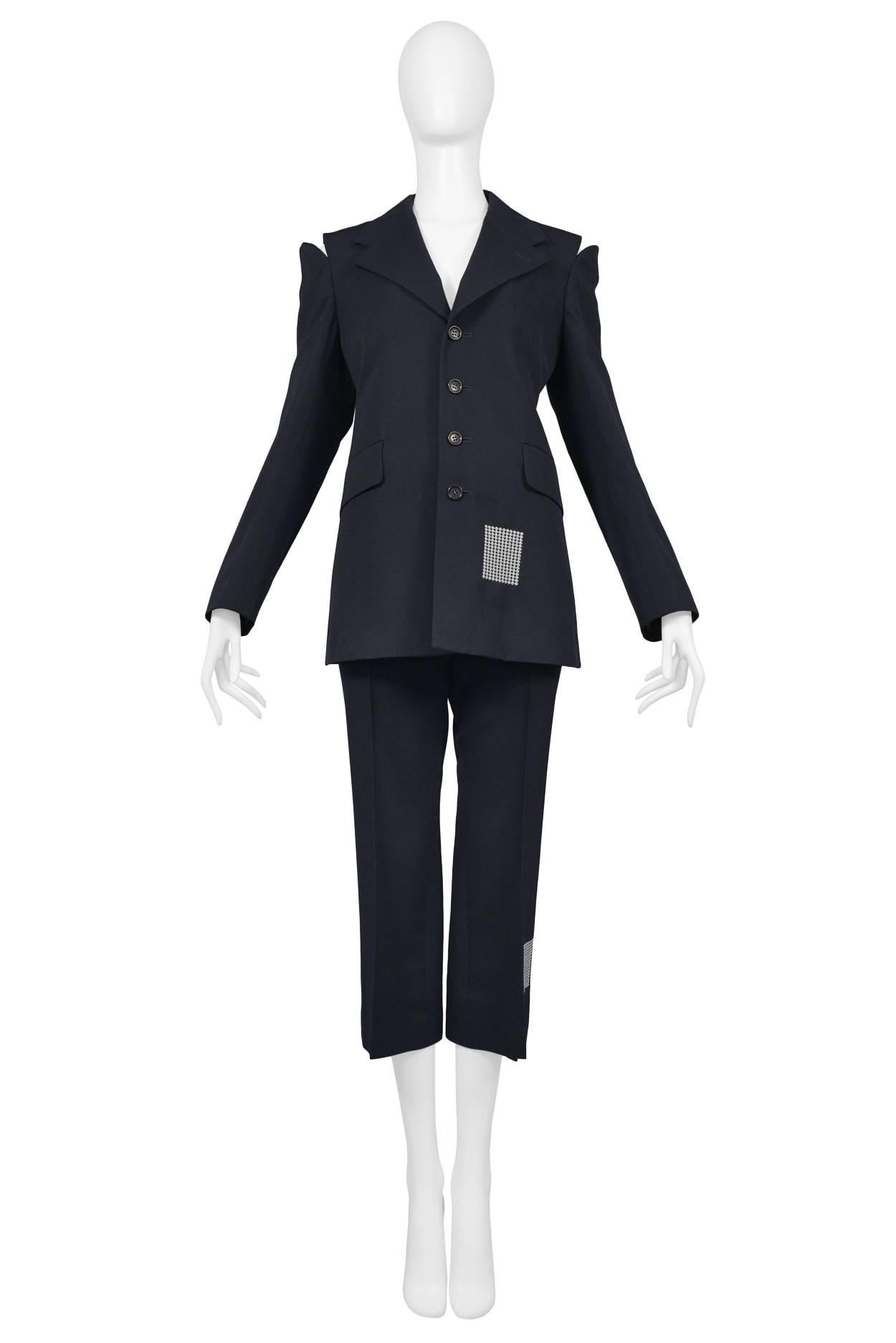 Comme des Garcons Navy Blue Suit 2000 In Excellent Condition In Los Angeles, CA