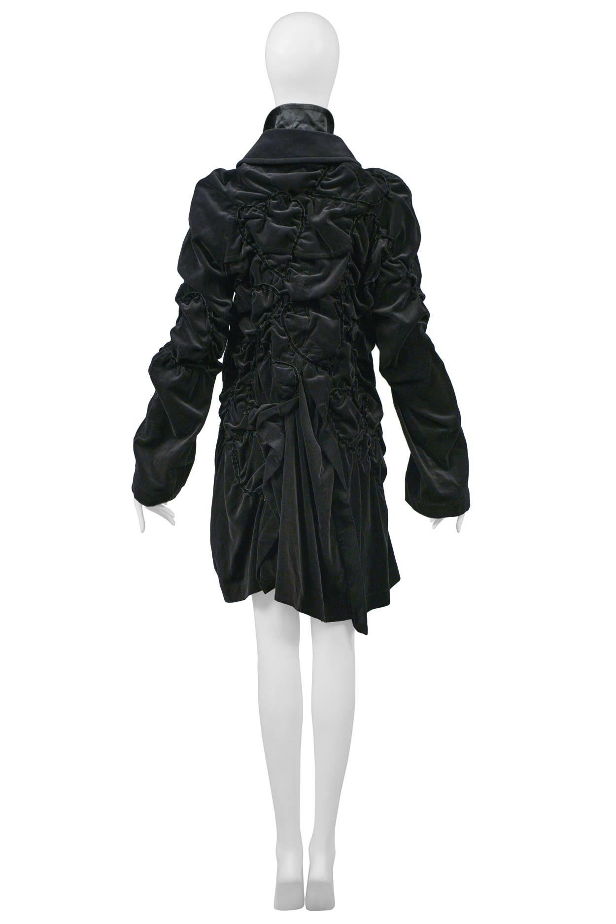 Women's Comme des Garcons Bad Taste Black Velvet Coat 2008
