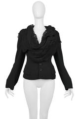 Comme des Garcons Black Lace Shawl Jacket 1995