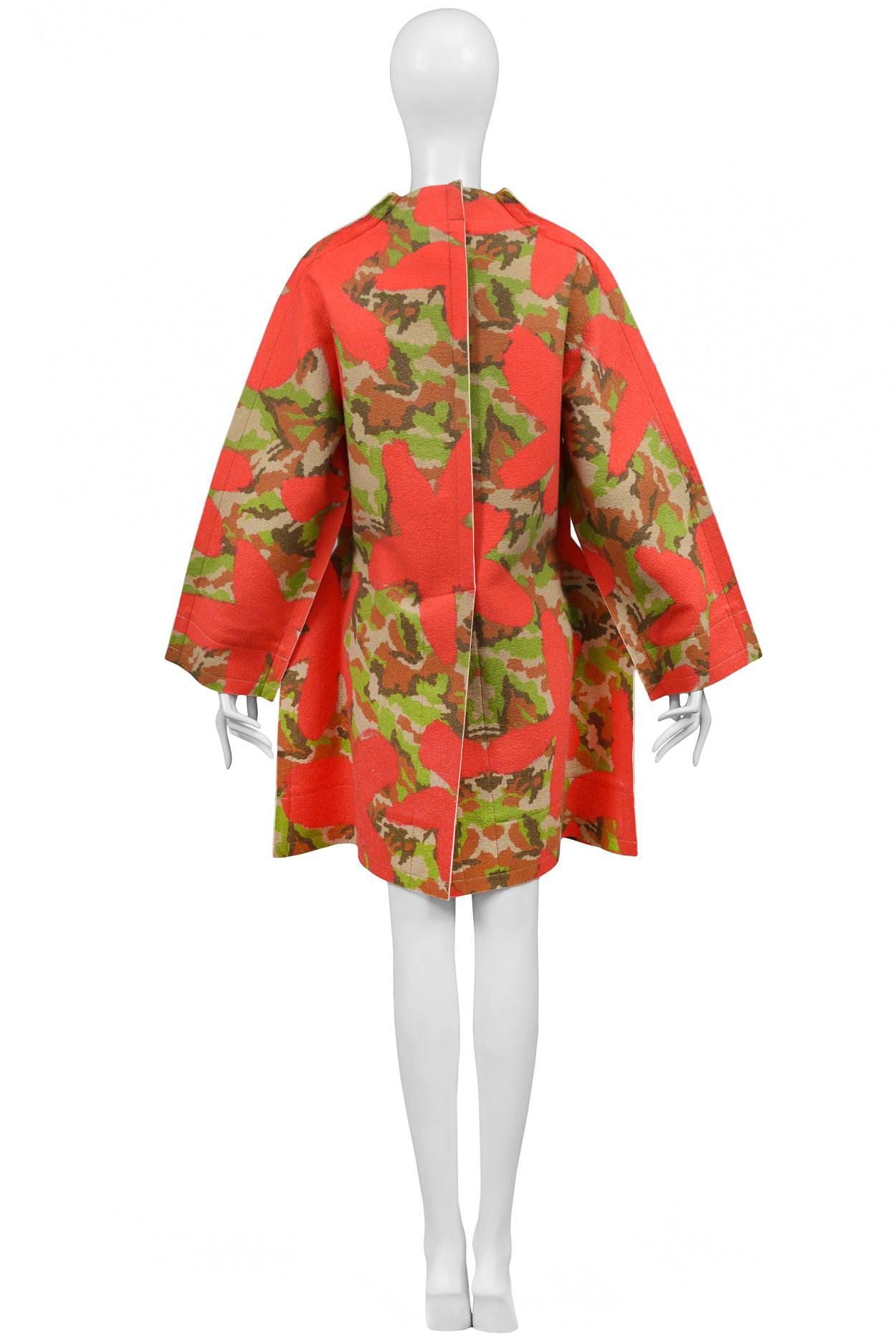Orange Comme des Garcons 2D Flat Camo Coat AW 2012
