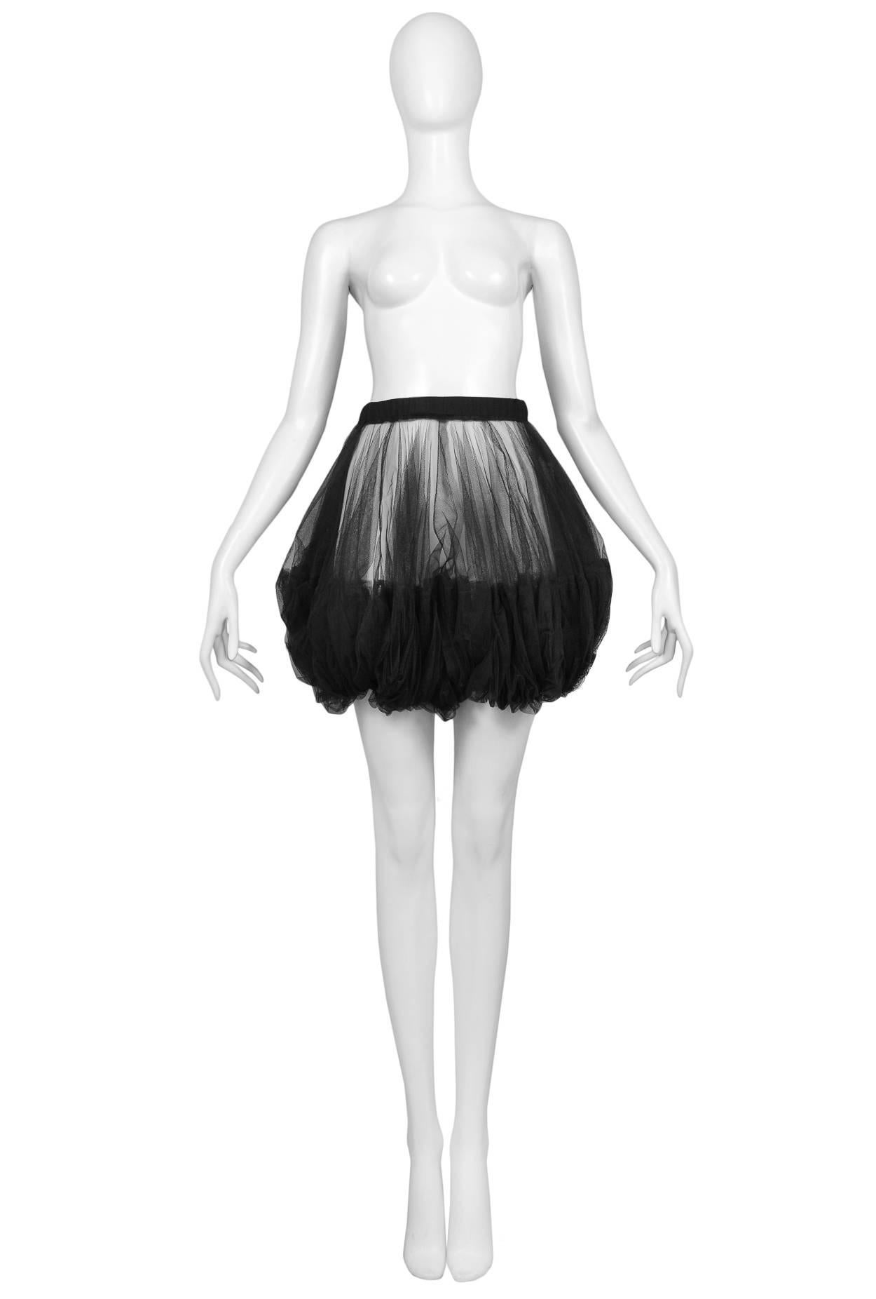 Comme des Garcons black tulle bubble bloomer shorts from Bad Taste collection, AW 2008.