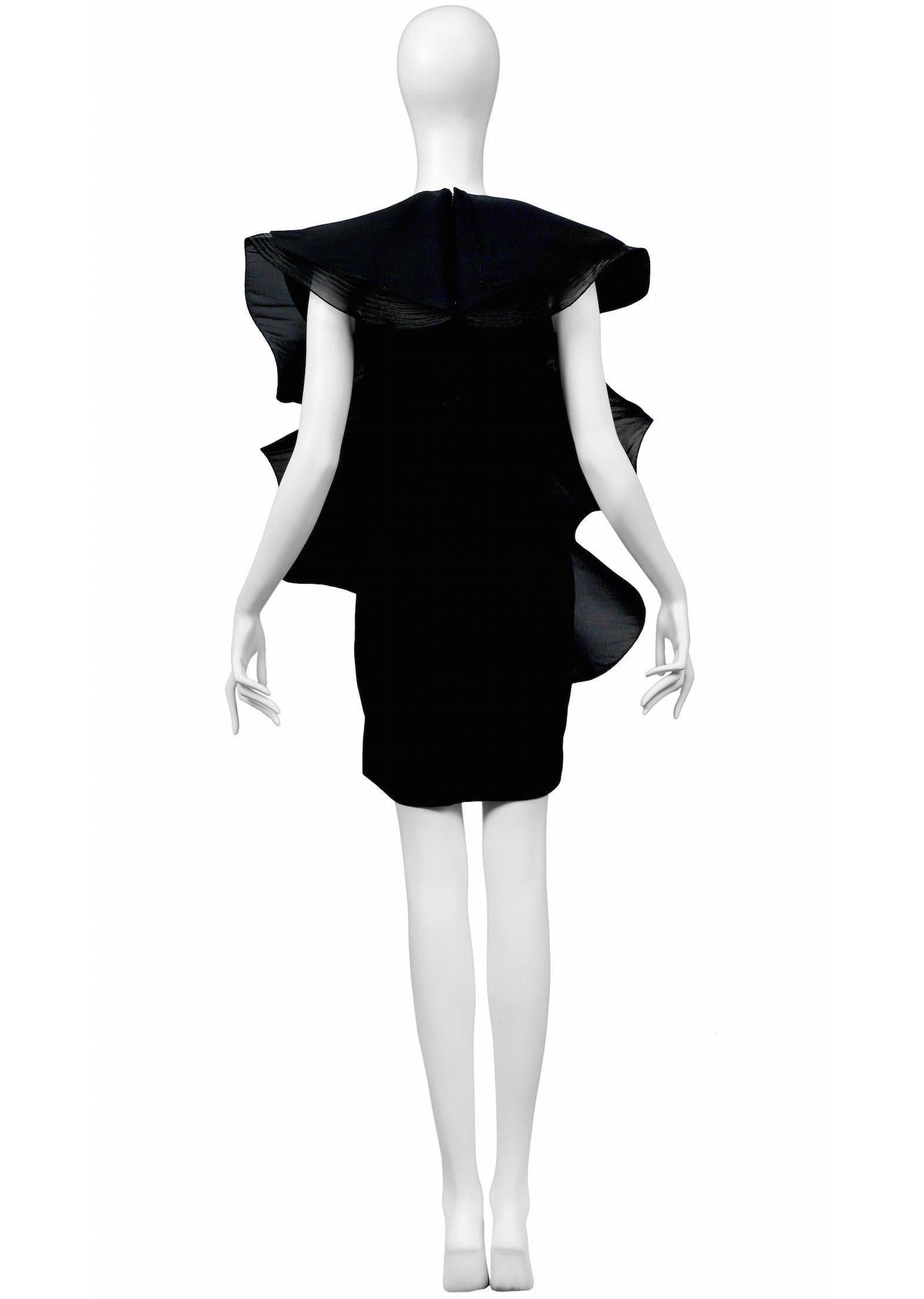 Pierre Cardin Couture Architectural Ruffle Dress In Excellent Condition In Los Angeles, CA